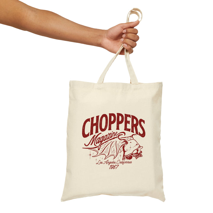 Helmet Skull Tote Burgundy