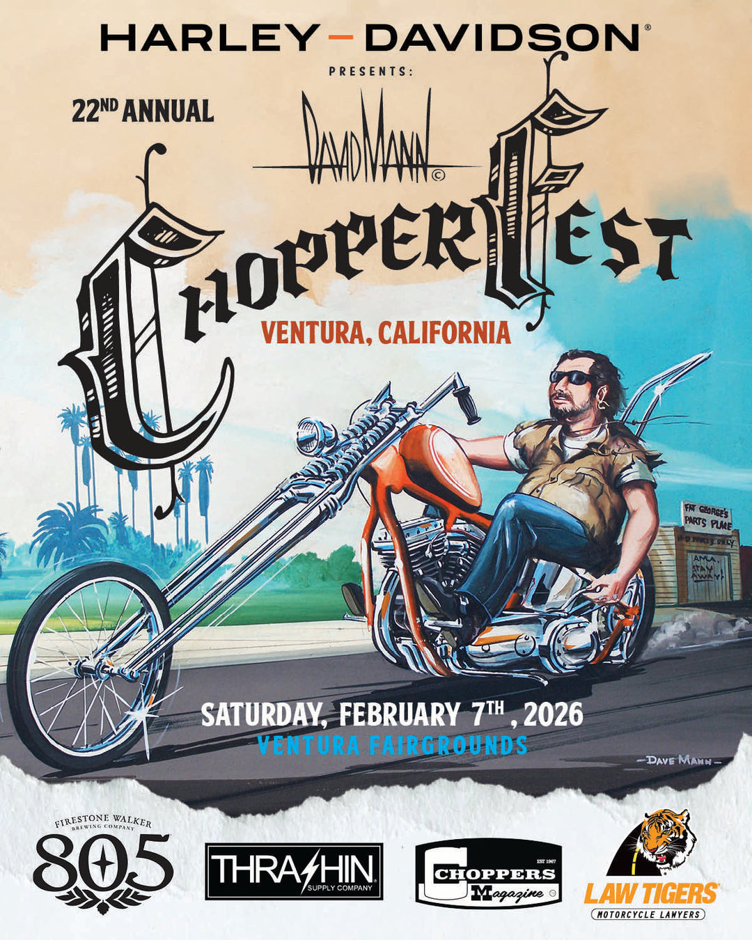22nd Annual David Mann Chopper Fest Ventura CA