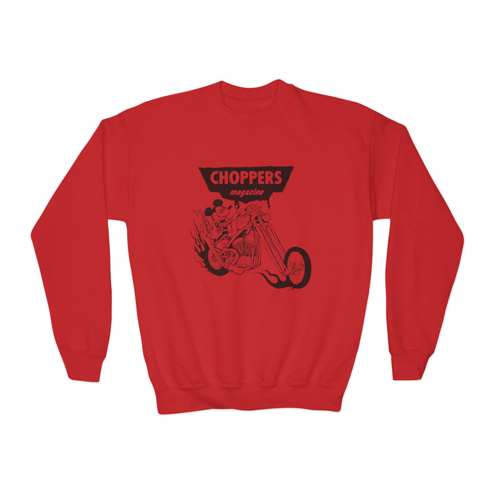 Chopper Mouse Youth Crewneck Sweatshirt