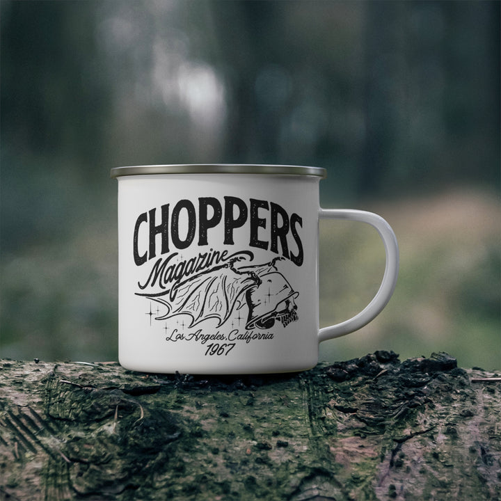 Helmet Skull Enamel Camping Mug