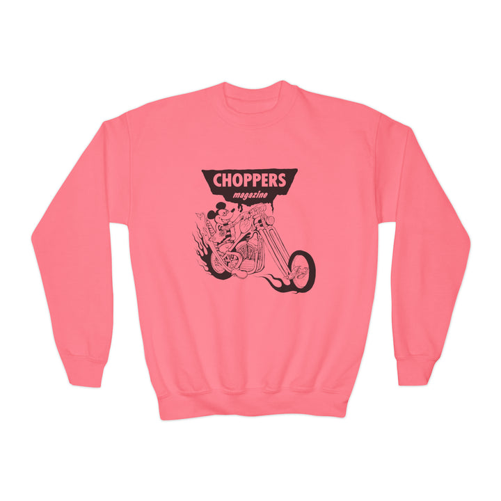 Chopper Mouse Youth Crewneck Sweatshirt