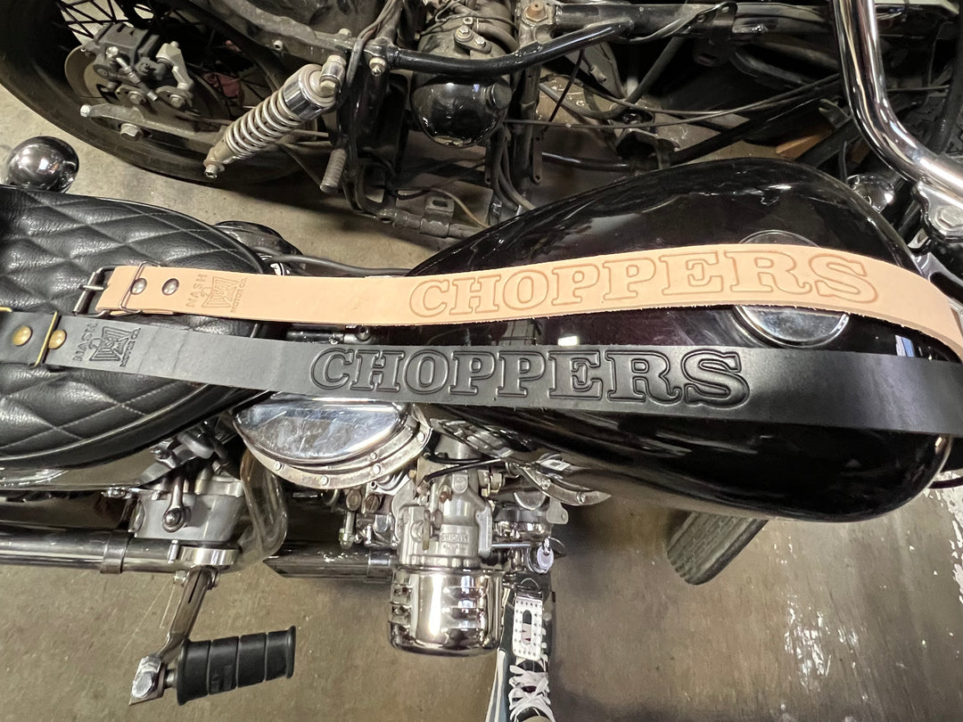New!! "Choppers" U.S. made leather belts  Choppers Magazine X Nash Motorcycle Co.