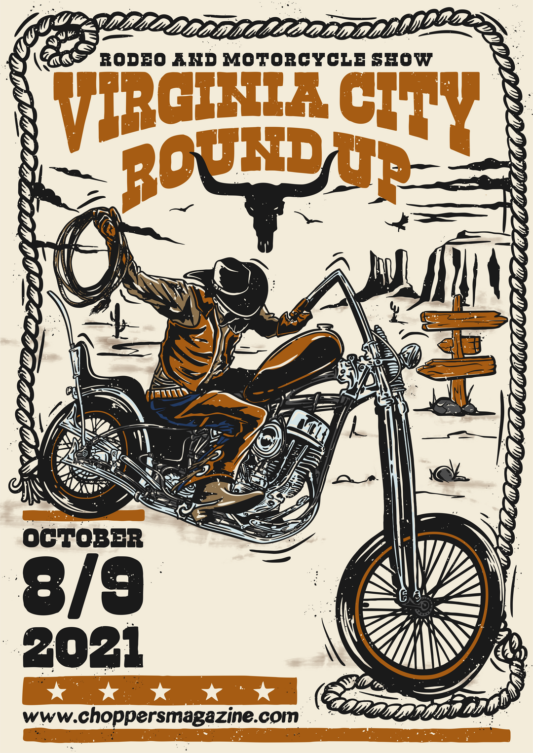 2021 Virginia City Roundup Official Long Sleeve Shirt