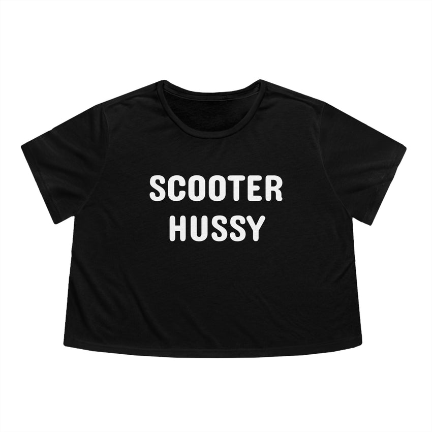 Scooter Hussy Flowy Cropped Tee