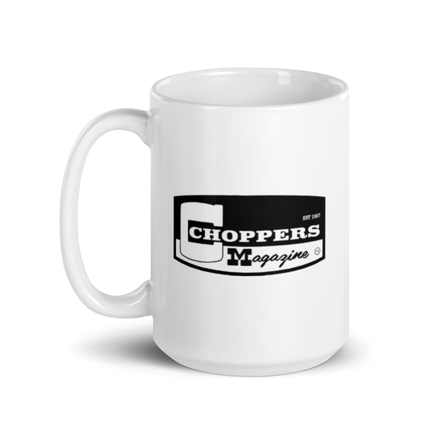 White Wheelie mug