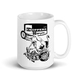 White Wheelie mug
